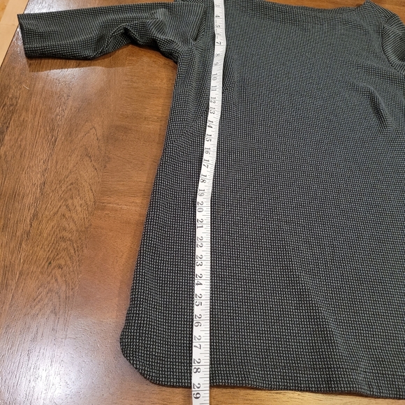 J Jill Ponte size Med Petite short dress tunic knit shift. Gray green and black - Picture 5 of 10